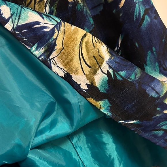 Axcess Teal & Gold Floral Dress – Y2K Midi Vibes 💖 - Picture 4 of 7